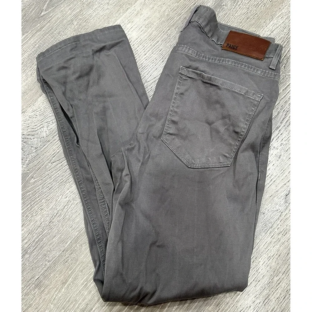 Paige Federal Jeans‎ Mens 29 x 28 Gray Federal Slim Straight Stretch Denim Pants